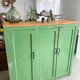 Meuble de métier en bois vintage