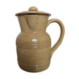 Pitcher in glazed earth Honey N°2 with lid