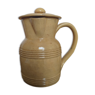 Pitcher in glazed earth Honey N°2 with lid