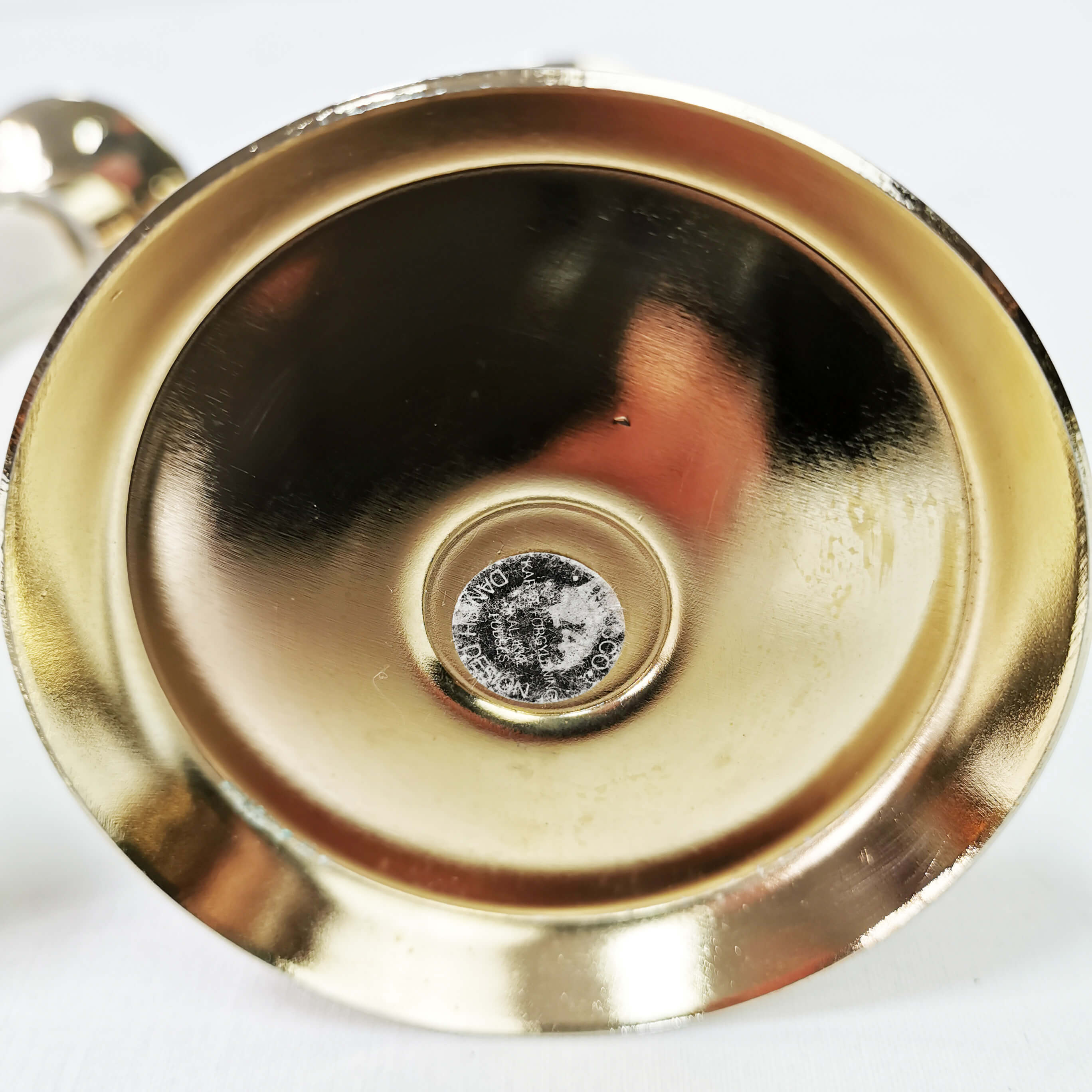 Pair of gilded candlesticks, 1960s Denmark