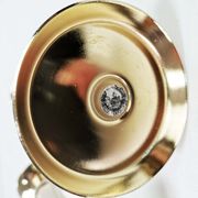 Paire de chandeliers dorés Danemark des années 1960