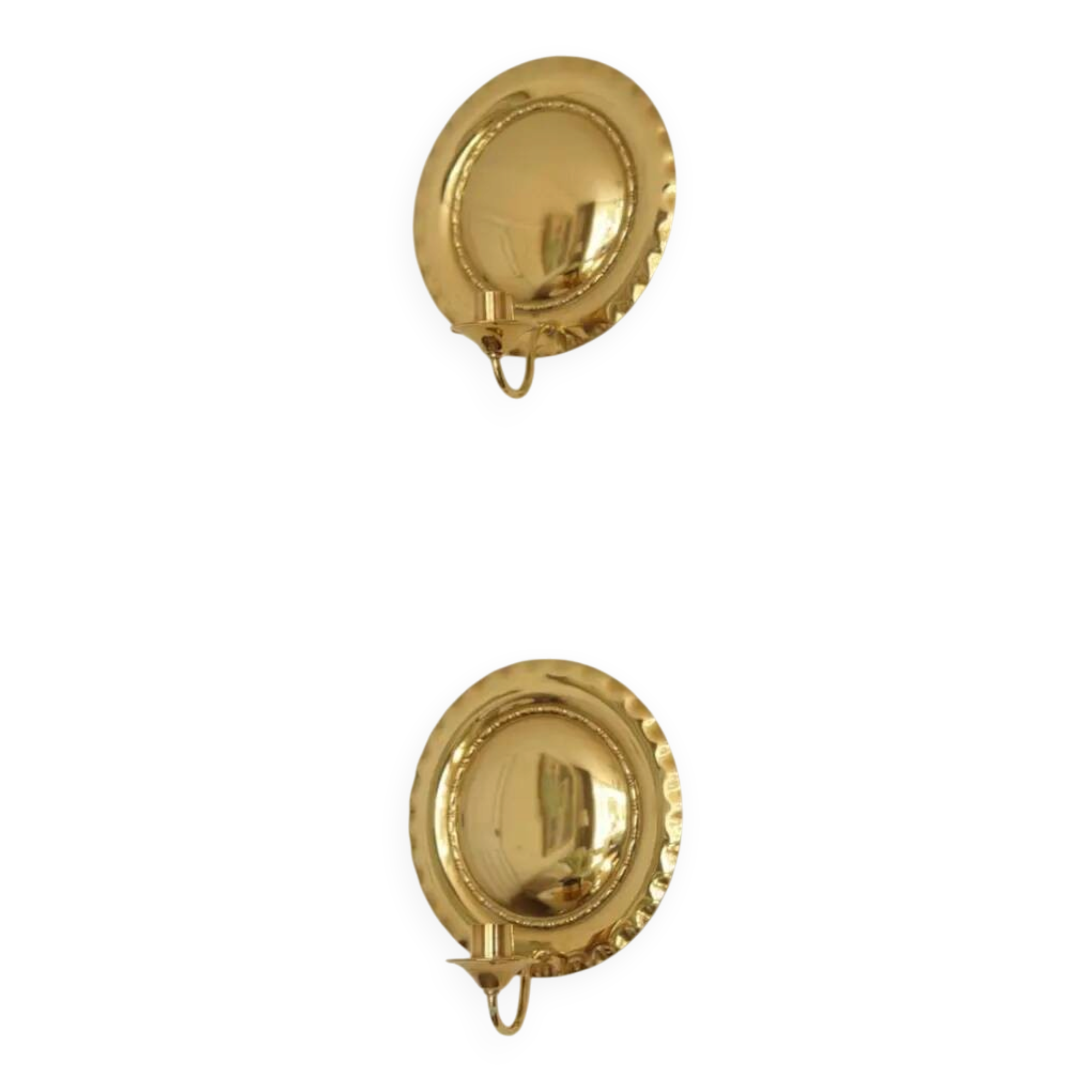 Pair of Swedish Mid-Century Brass Wall Sconces