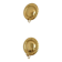 Pair of Swedish Mid-Century Brass Wall Sconces