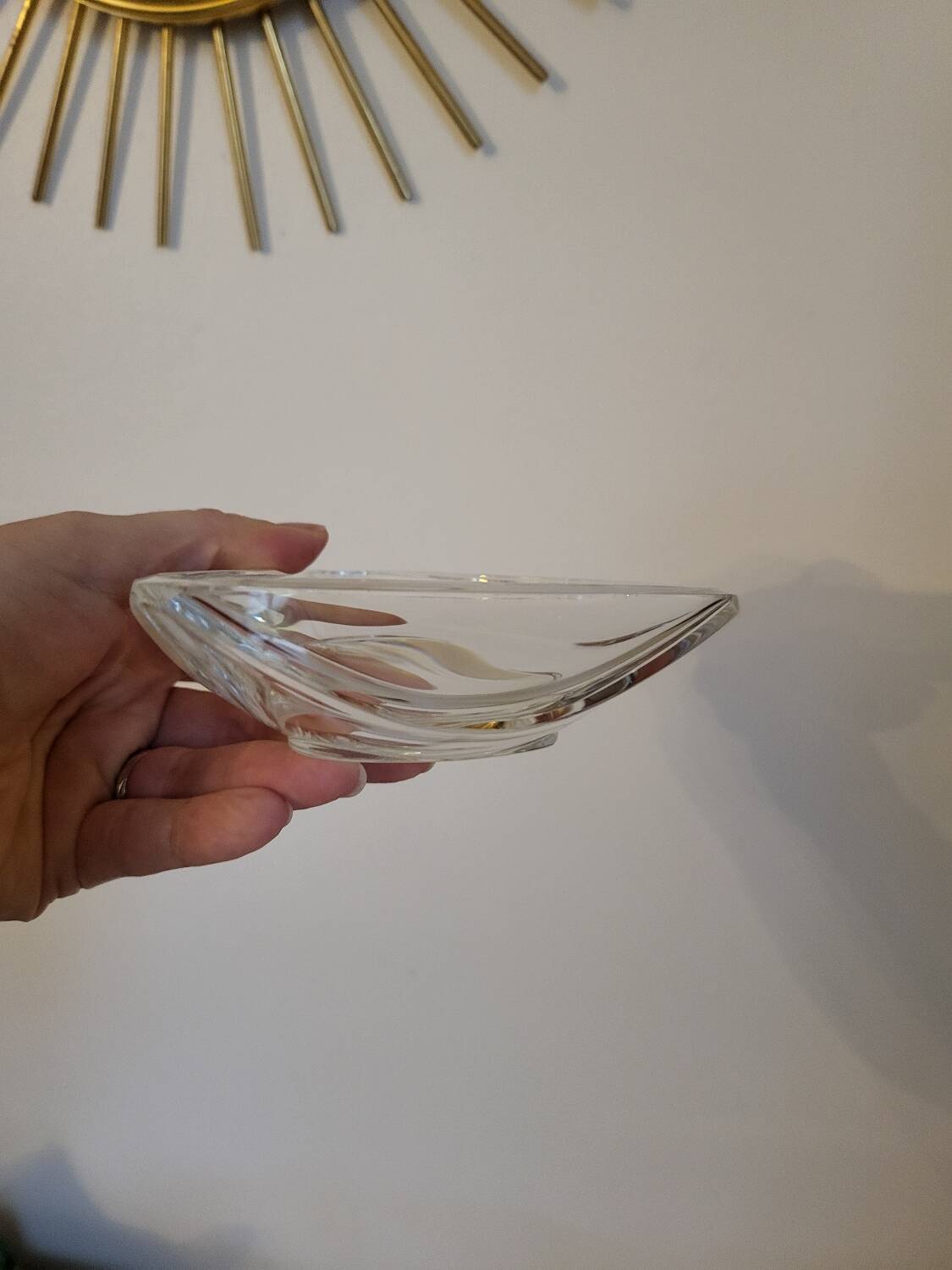 Val St Lambert Crystal Pocket Ashtray