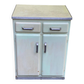 Vintage aqua green kitchen buffet furniture in a Mado style.