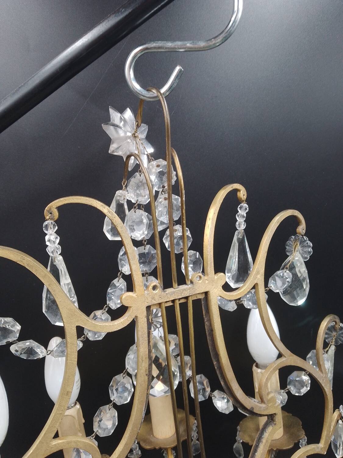 Lyre Garland Empire Tassels Wall Light 4 Lights Gilded Bronze