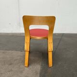 Vintage Red Children's Chair in Linoleum N65 by Alvar Aalto for Artek, Finland, 1970s