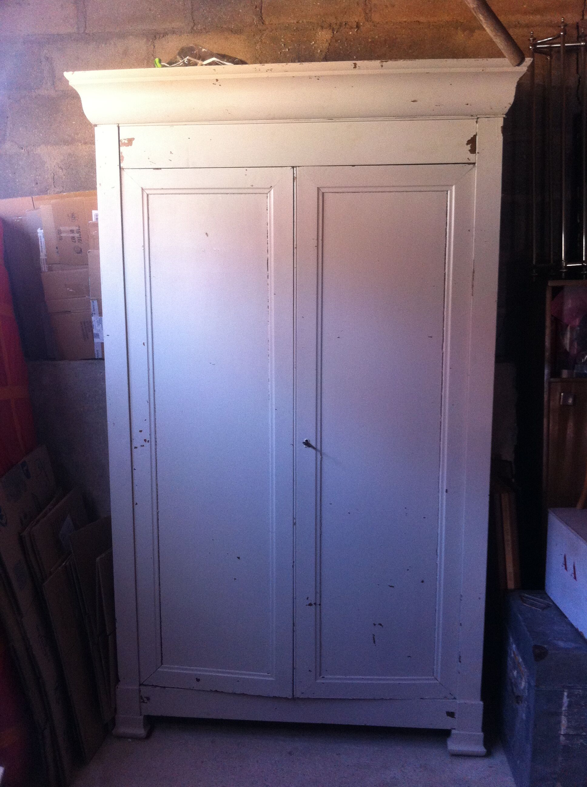 Louis Philippe wardrobe painted grey