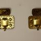 A pair of mid-century Swedish brass wall lights.