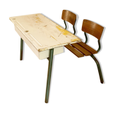 Double school desk from the 1950s