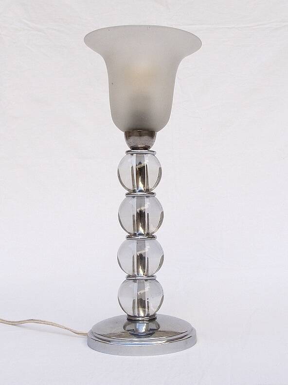 Art Deco lamp with designer glass balls 1930