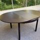 Contemporary round extendable Scandinavian dining table in wenge 1990