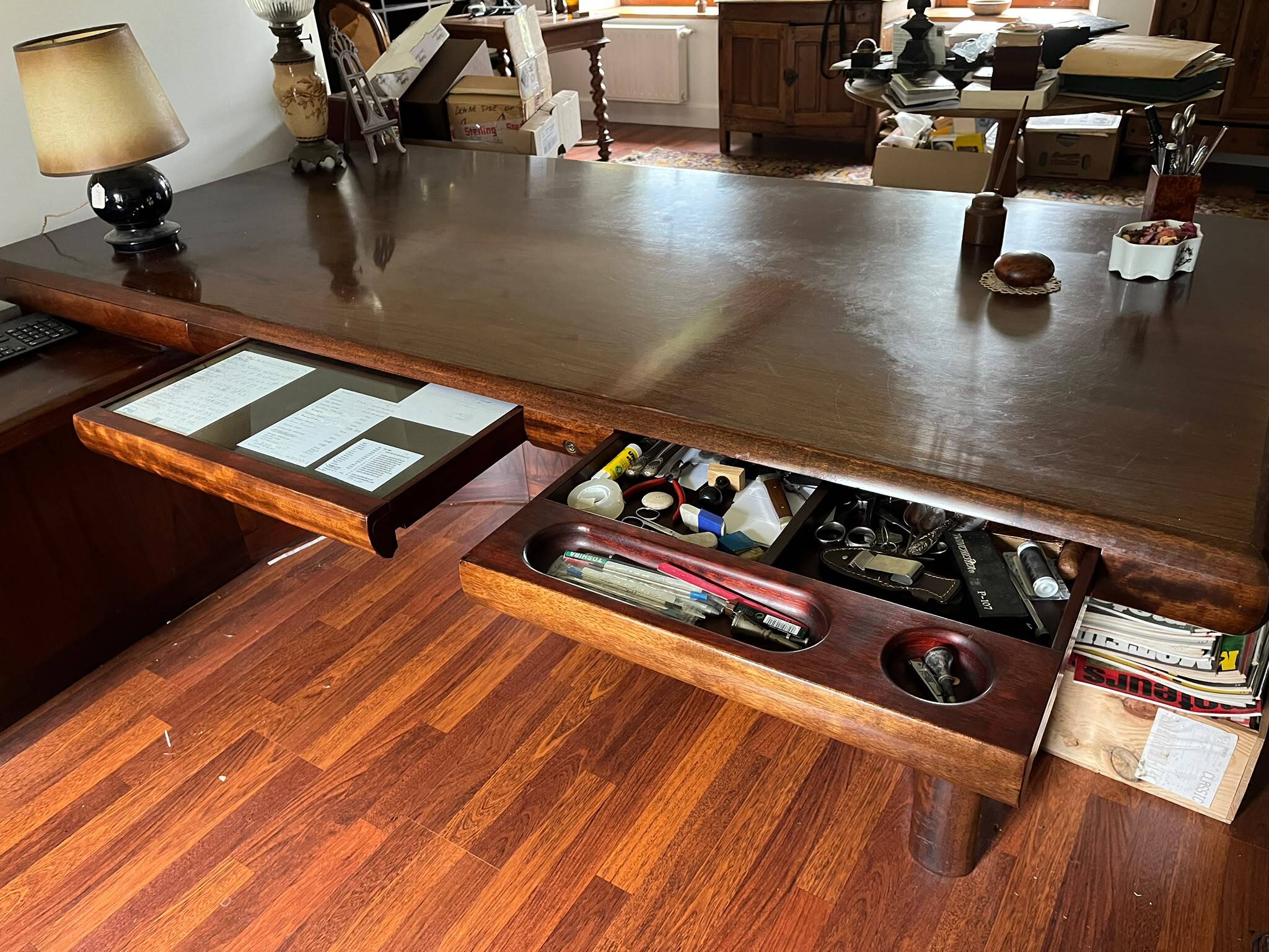 Bureau de direction danois Dyrlund Super Skyline en bois et placage de palissandre, 1970