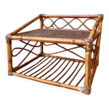 Rattan wall shelf