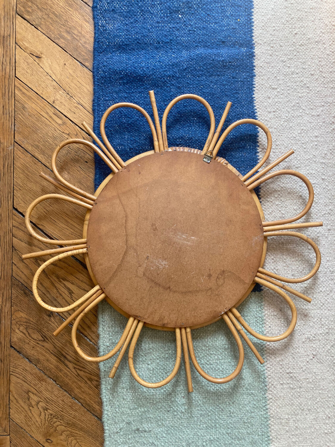Rattan sun mirror