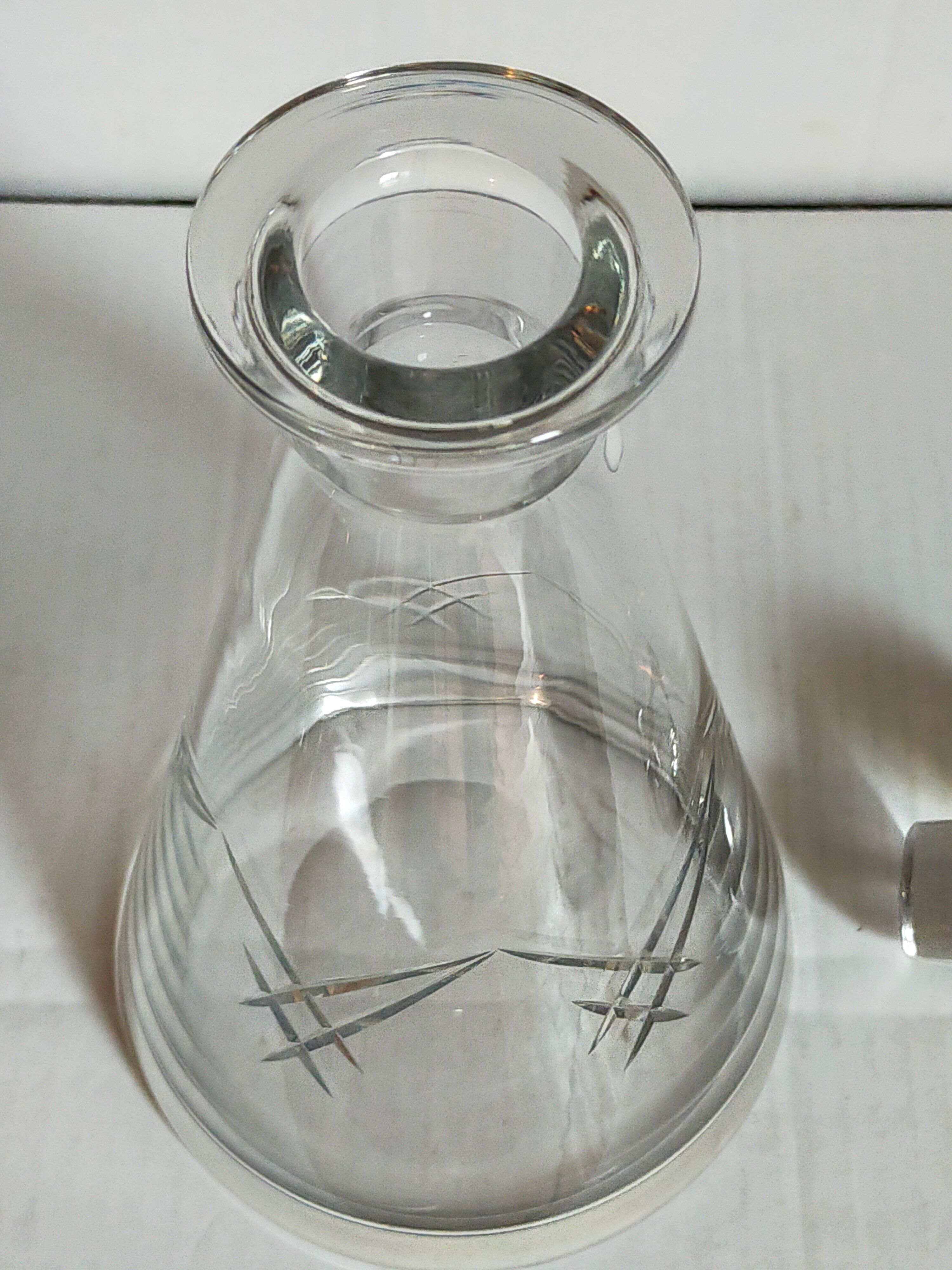 Art-Deco crystal decanter early twentieth century
