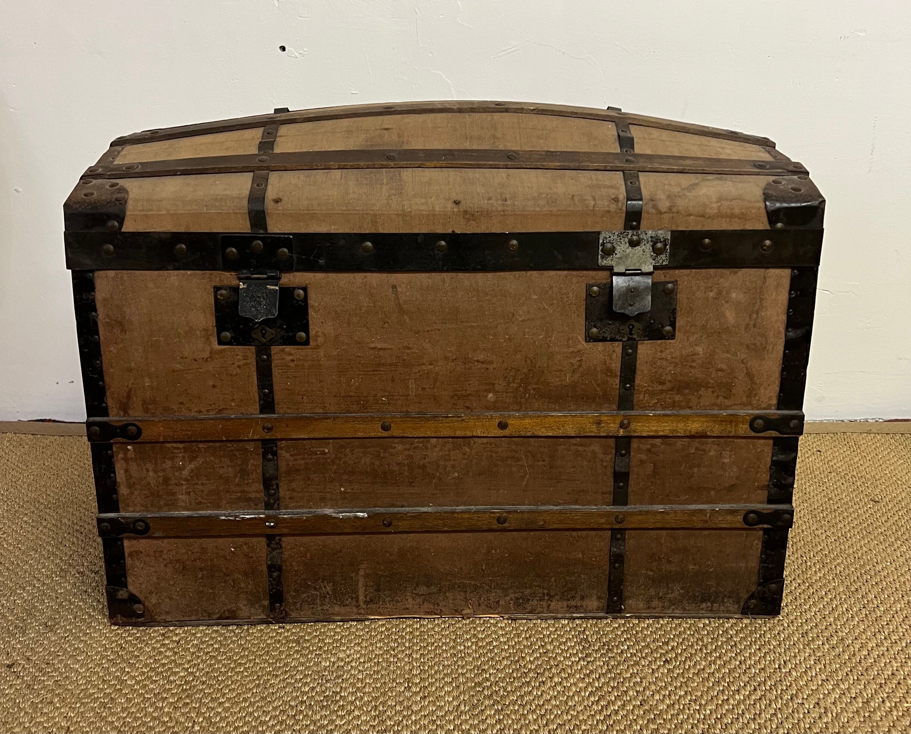 Antique wooden trunk