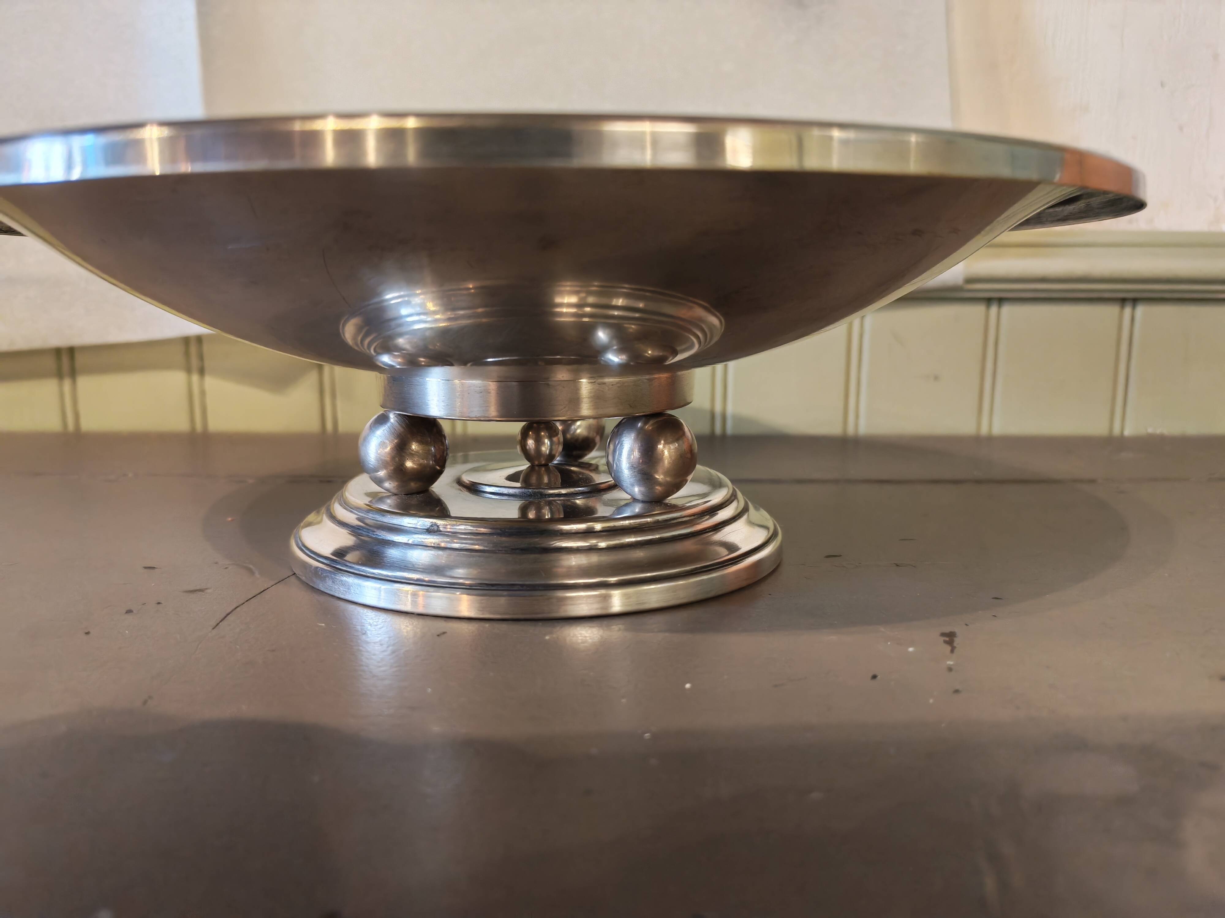 Art Deco silver-plated cup