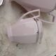 Coffee service, art deco tea, powder pink and silver stamped Czechoslovak porcelain
