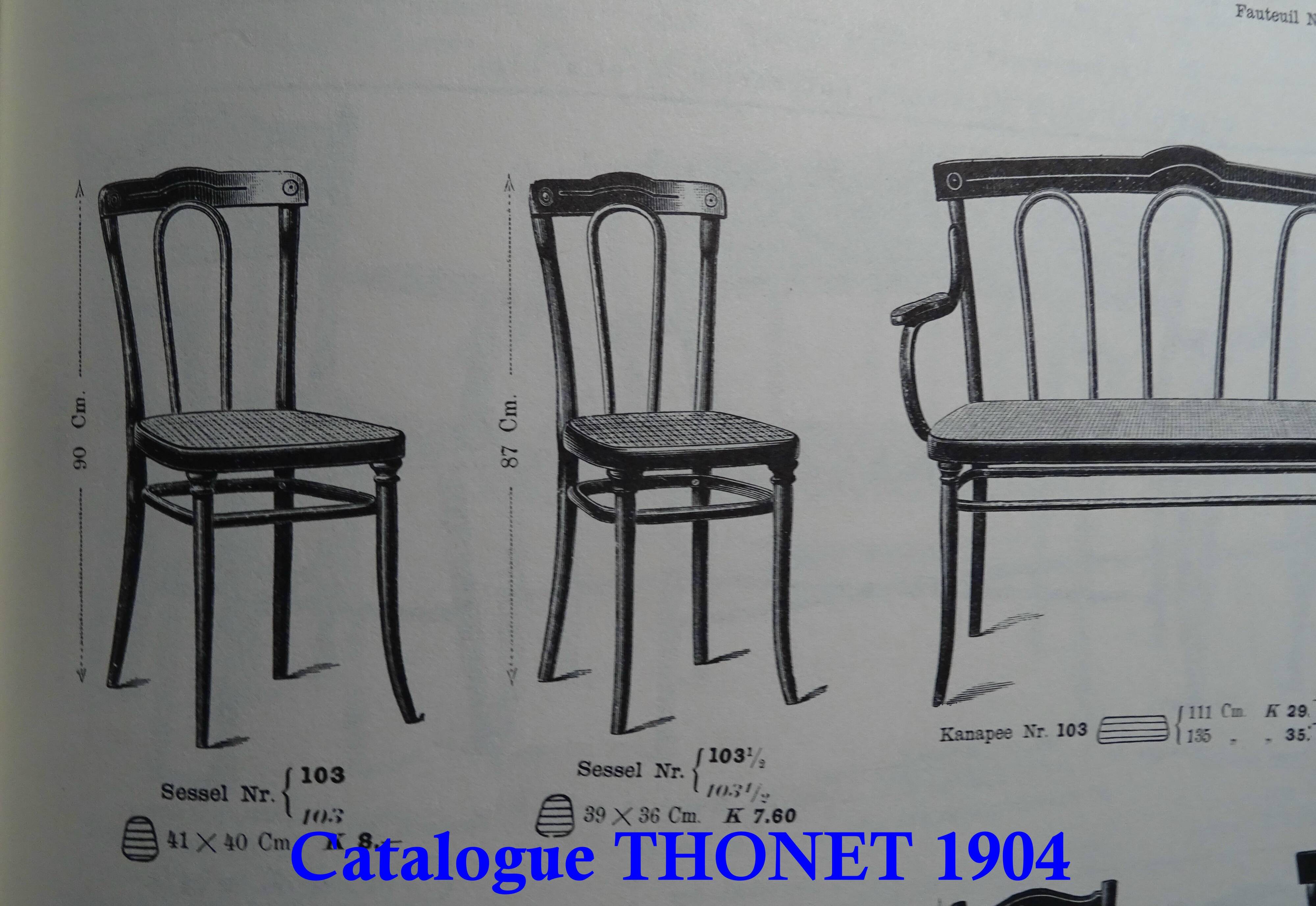 Thonet Chair No. 130 -1/2 from 1904, perfect caning