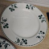 1900 1905 set of 7 earthenware plates Badonviller France Cherry model