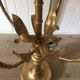 Floor lamp foliage gold metal years 70