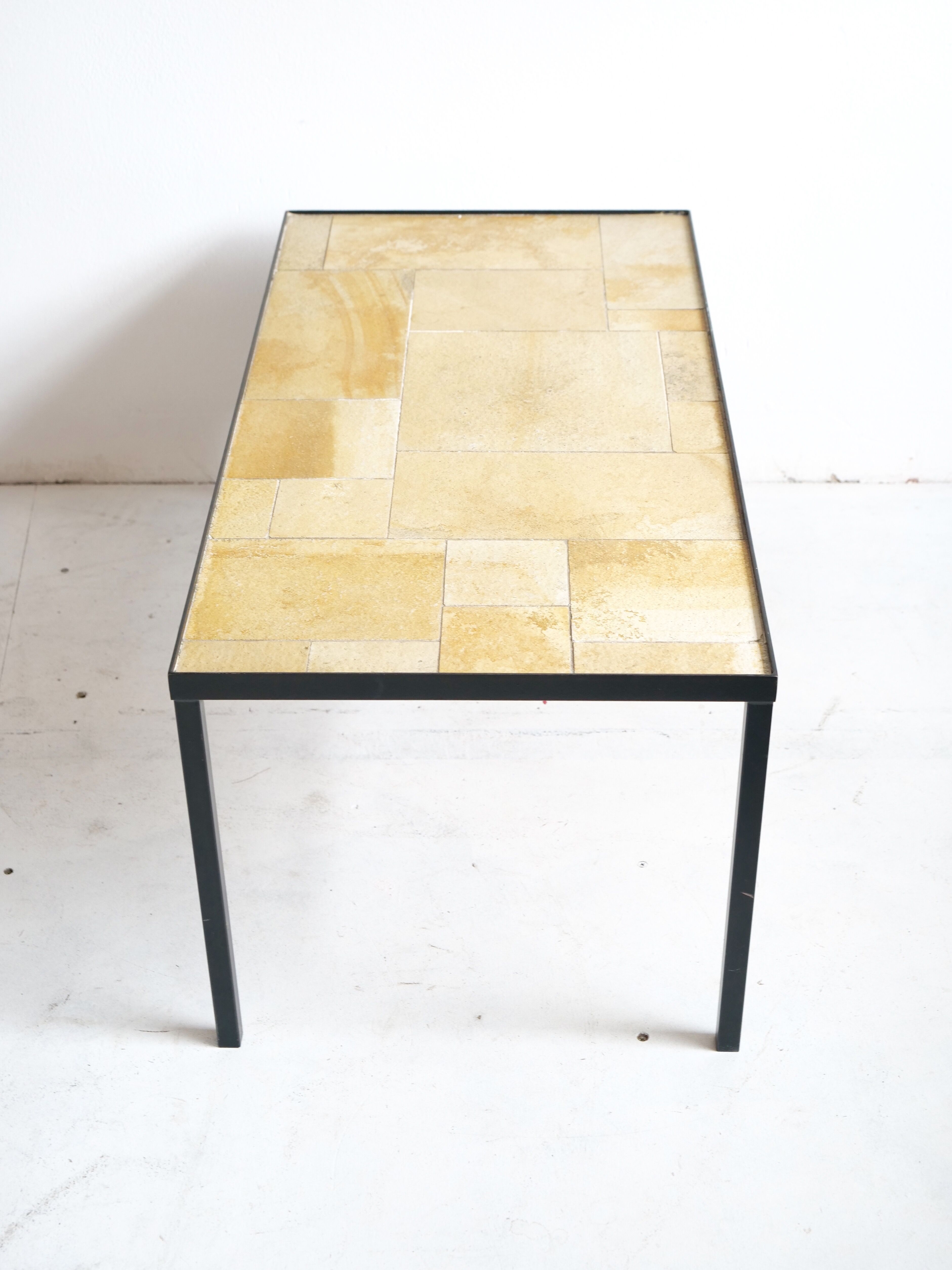 French stone mosaic coffee table year 50