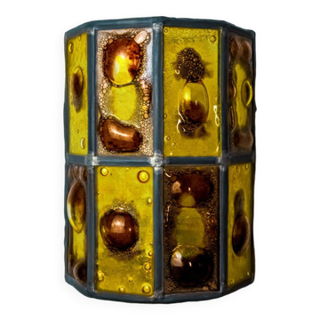 Brutalist wall lamp by Felipe Derflingher for Feders, blown glass, 1960, Mexico