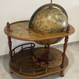Vintage world map bar, globe