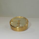 Pendulette de bureau 8 jours /laiton massif /vintage IMEXAL