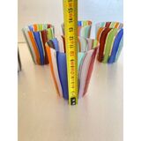 Set of 6 Contemporary Multicolored Murano Glass Glasses