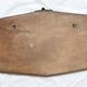 Large antique beveled mirror – dark wood and decorative bronzed metal knot