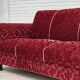 1950s, Danish 3-seater sofa, furniture velour, oak wood.