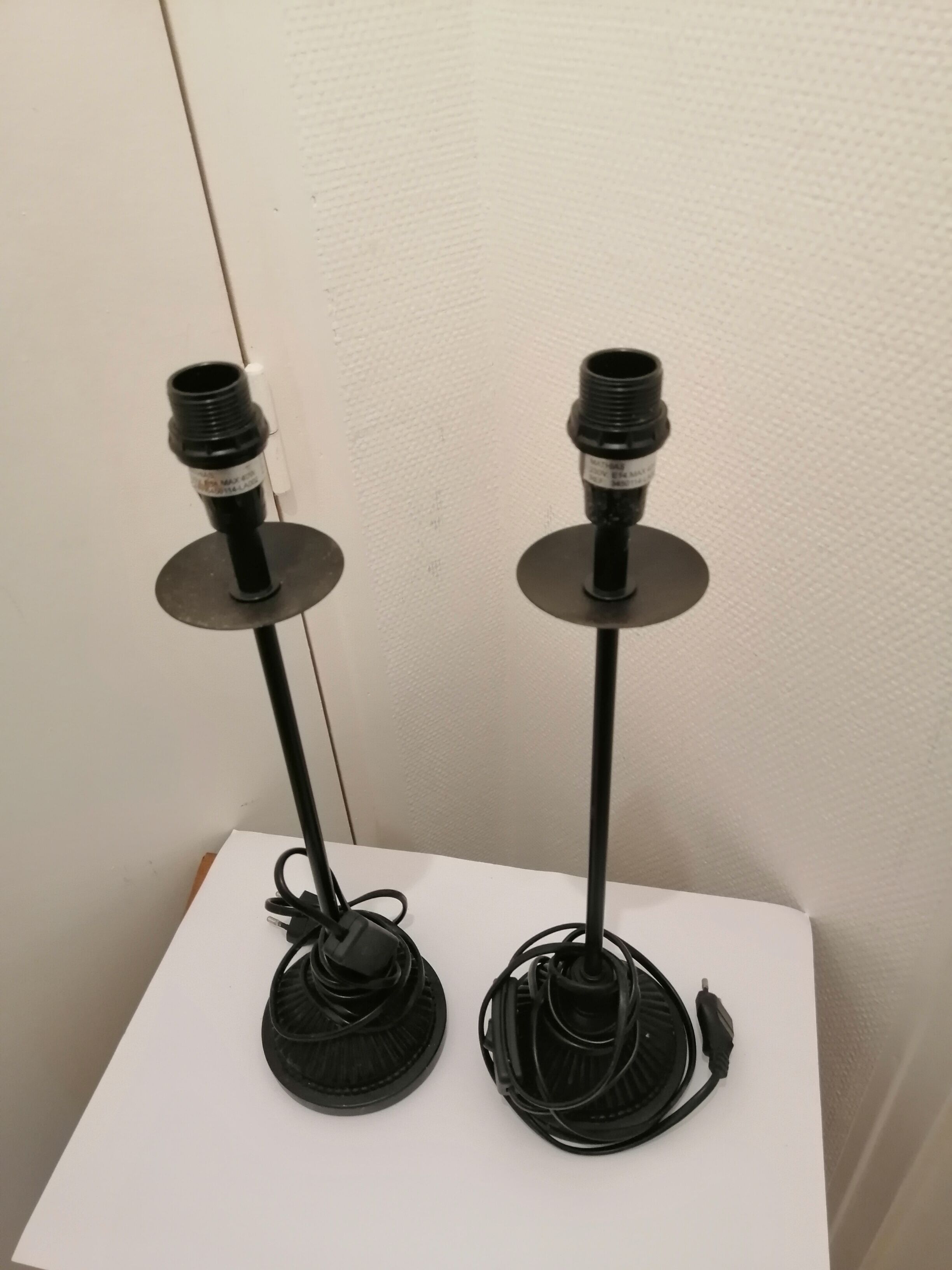 Pair of table or bedside lamp