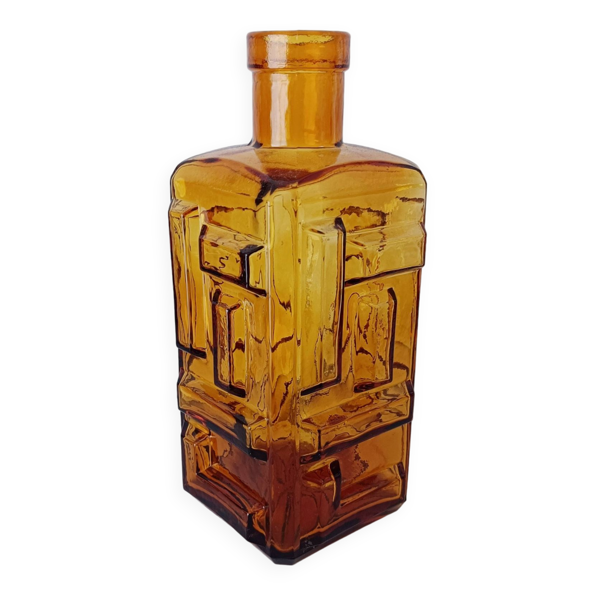 Empoli amber glass carafe