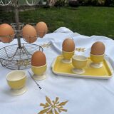 5 egg cups and their serving tray Villeroy and Boch