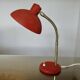Lampe "cocotte" laiton et métal laqué rouge, années 50 60