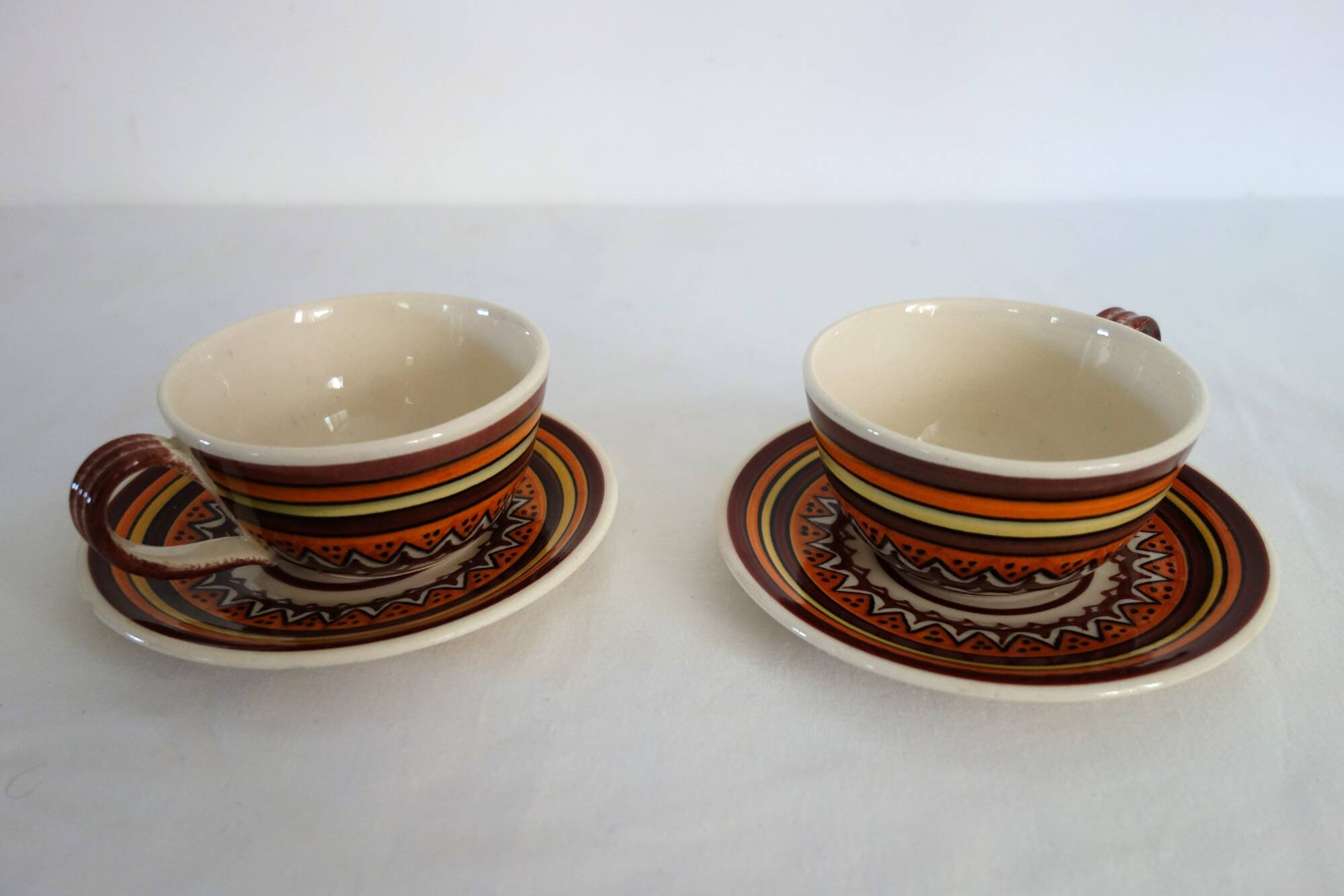 Henriot Quimper earthenware duo coffee service