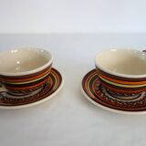 Henriot Quimper earthenware duo coffee service