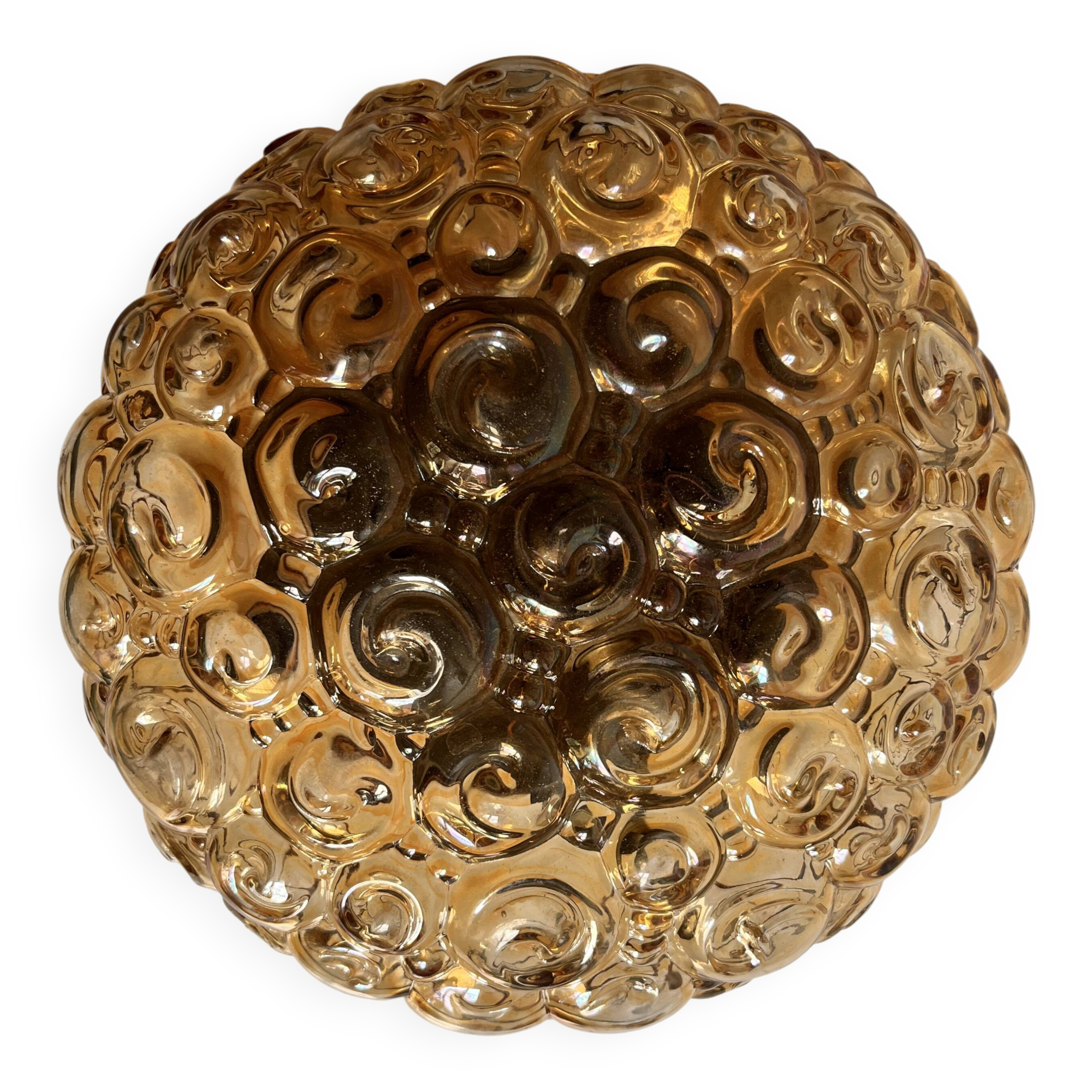 Helena Tynell golden glass wall light ceiling fixture 1970