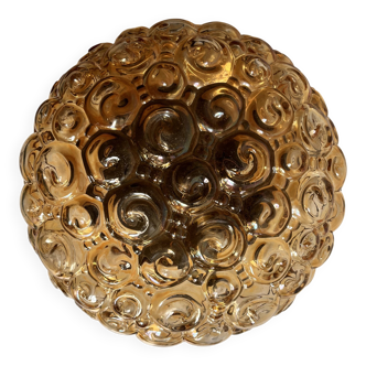 Helena Tynell golden glass wall light ceiling fixture 1970