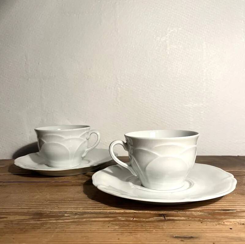 Tasses à thé en porcelaine de Limoges