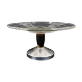 Cake holder, glass and metal, Circa 1930 (Art Deco)