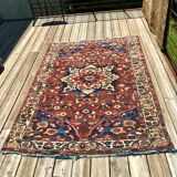 Tapis Iranien ancien en laine noué main, 140x202 cm