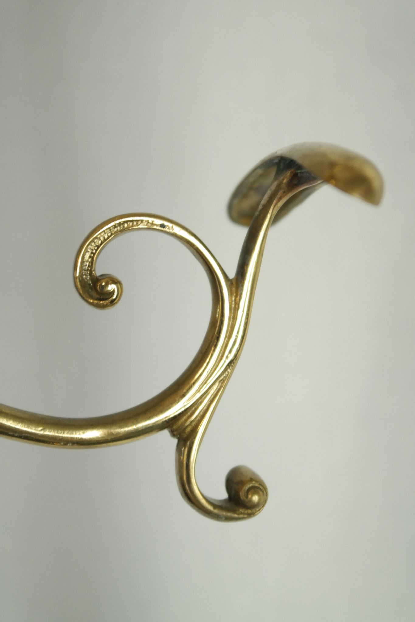 Art Deco brass coat rack from the 20th century.