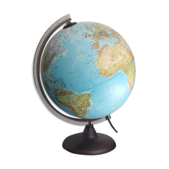 Vintage luminous terrestrial globe tecnodidattica model tecnoglobus