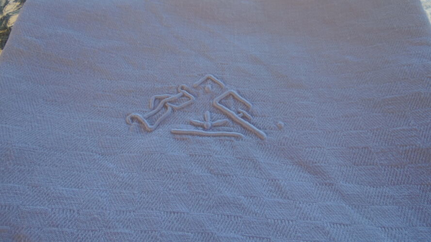 6 serviettes de table monogramme F&B