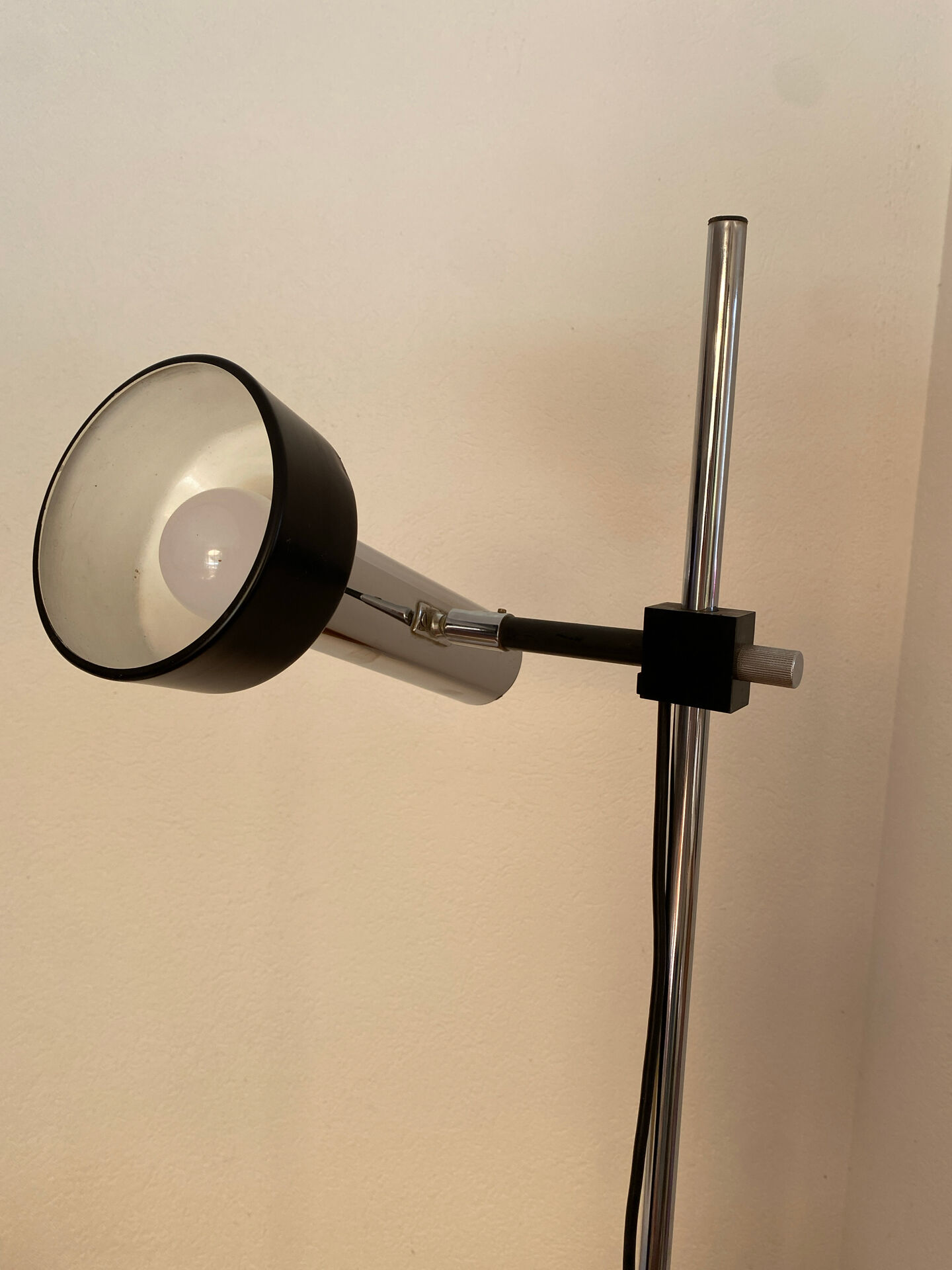 Floor lamp, chrome steel, adjustable, Staff L401