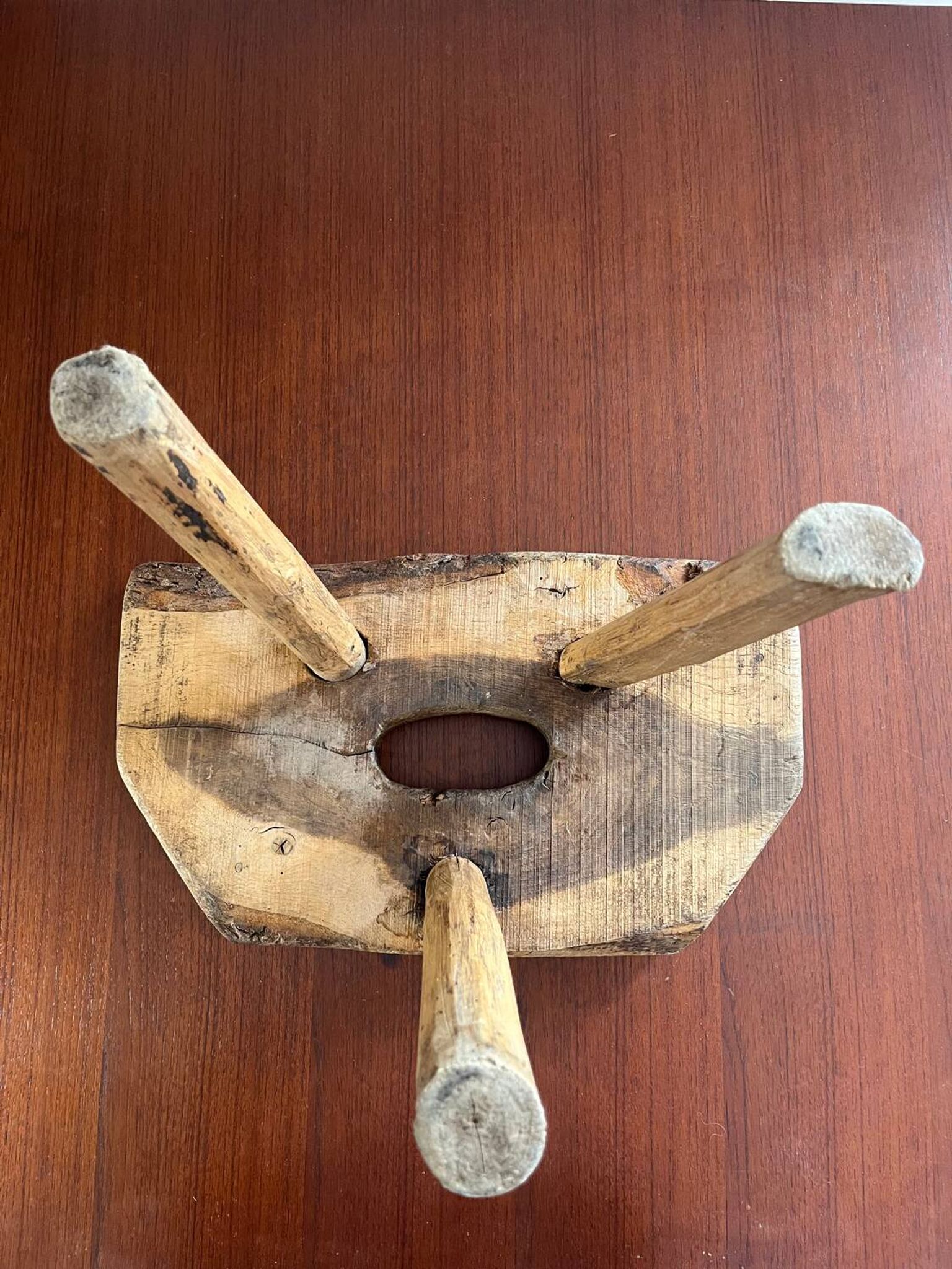 Small rustic farm stool