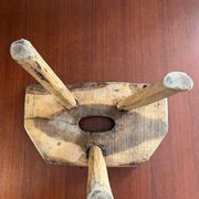 Small rustic farm stool